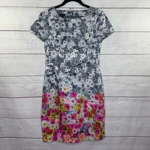 Talbots Grey Ombre Midi Dress Size 4P